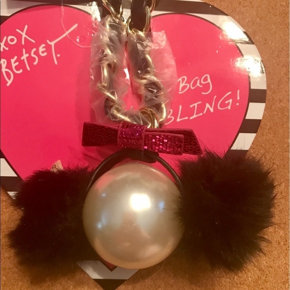 Just reduced...Betsey Johnson ear muff bag bling - Picture 3 of 8